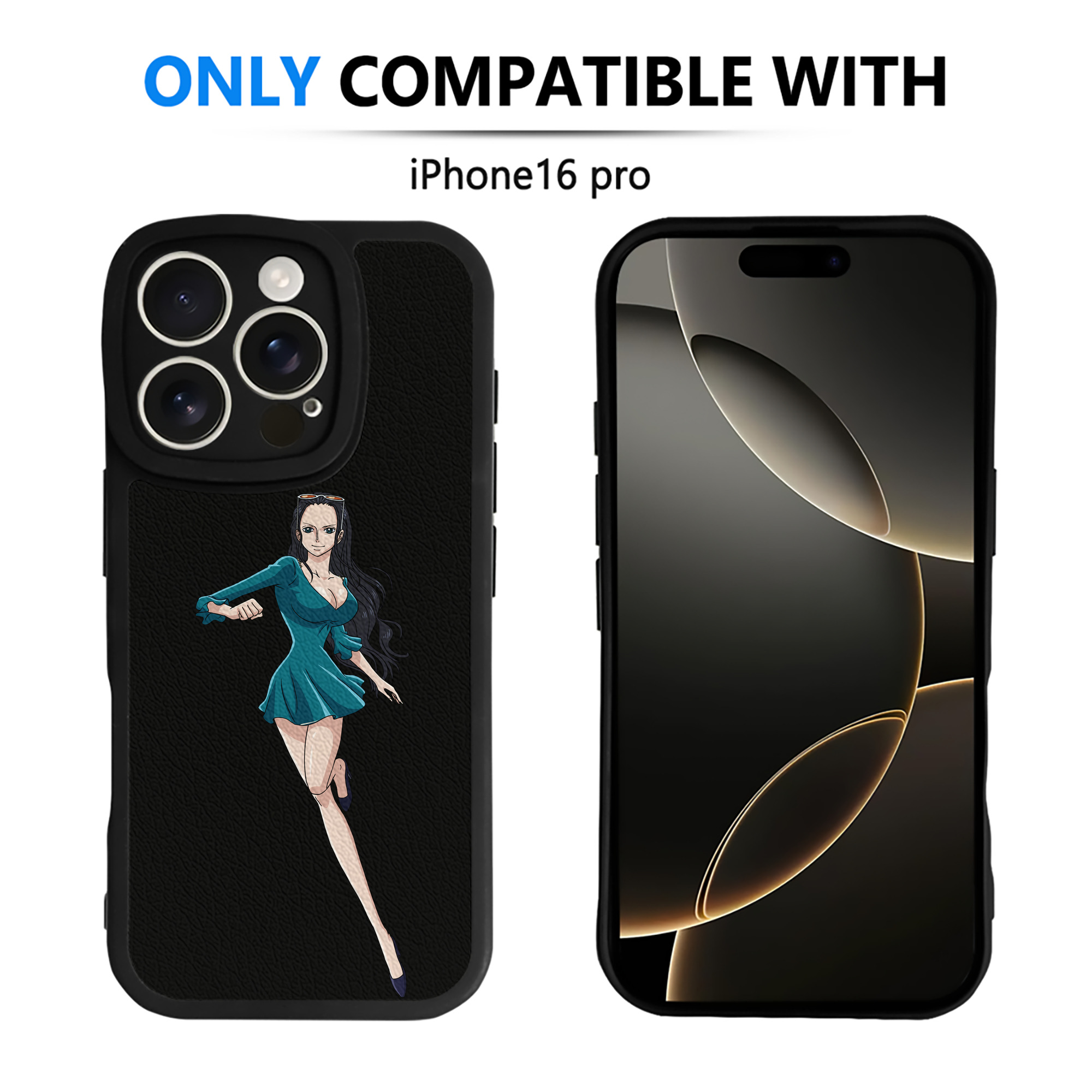 （画像用） ワンピース ニコ・ロビン ONE PIECE Nico Robin 【iPhone 16シリーズ対応】シリコンスマホケース（レザー調） 材質：シリコン